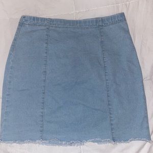 jean skirt with zipper in the back